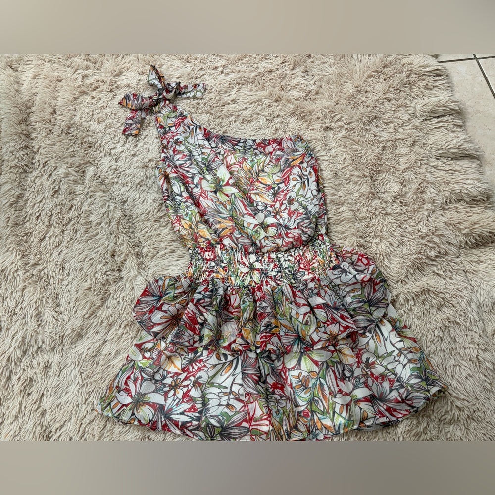 Reset- Floral One-Shoulder Mini Dress
